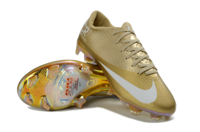 Unisex Nike Air Zoom Mercurial Superfly 11 Elite FG Firm Ground Low-Tops Football Boots - Gold/Metallic Gold/White