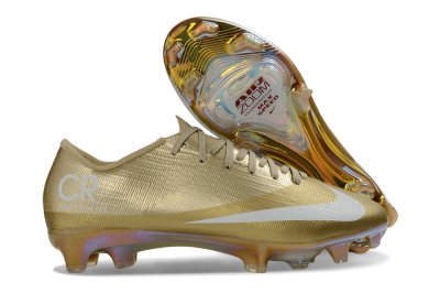 Unisex Nike Air Zoom Mercurial Superfly 11 Elite FG Firm Ground Low-Tops Football Boots - Gold/Metallic Gold/White
