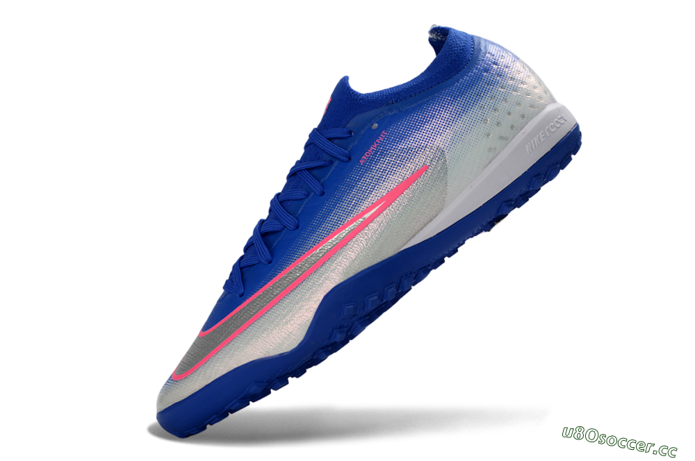 Unisex Nike Air Zoom Mercurial Vapor 17 Elite TF Artificial Turf Low-Tops Football Shoes - Blue/Electric Blue/Frosted Silver 5
