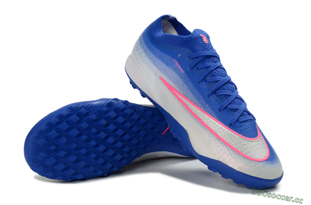 Unisex Nike Air Zoom Mercurial Vapor 17 Elite TF Artificial Turf Low-Tops Football Shoes - Blue/Electric Blue/Frosted Silver 3