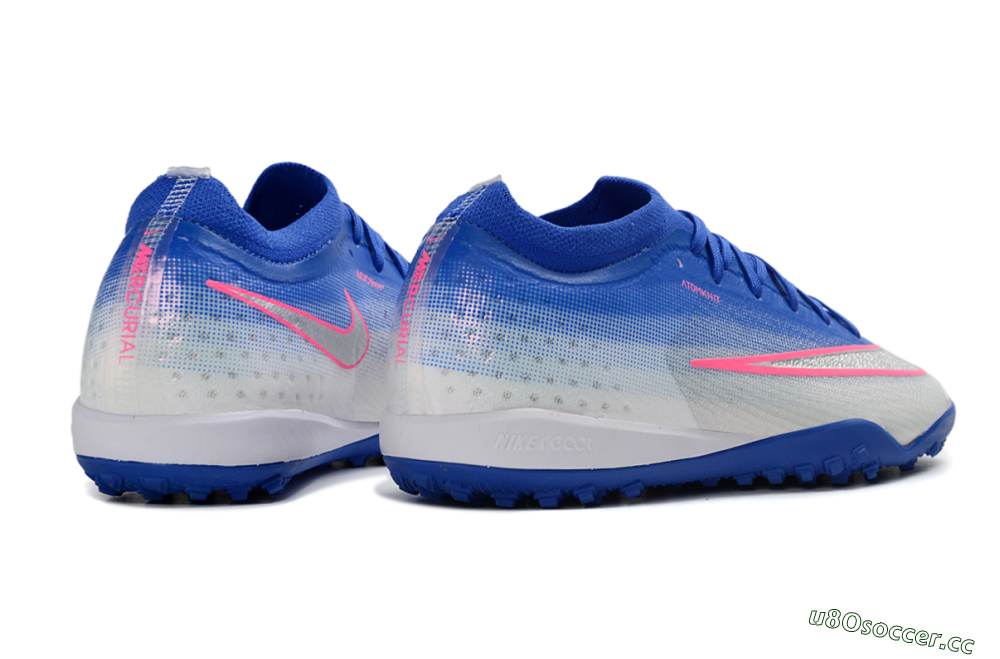Unisex Nike Air Zoom Mercurial Vapor 17 Elite TF Artificial Turf Low-Tops Football Shoes - Blue/Electric Blue/Frosted Silver 6
