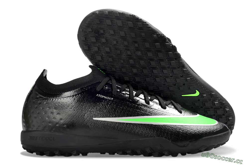 Unisex Nike Air Zoom Mercurial Vapor 17 Elite TF Artificial Turf Low-Tops Football Shoes - Black/Neon Green/Grey 2