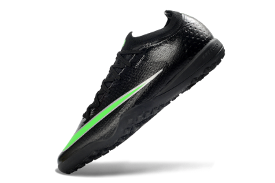 Unisex Nike Air Zoom Mercurial Vapor 17 Elite TF Artificial Turf Low-Tops Football Shoes - Black/Neon Green/Grey