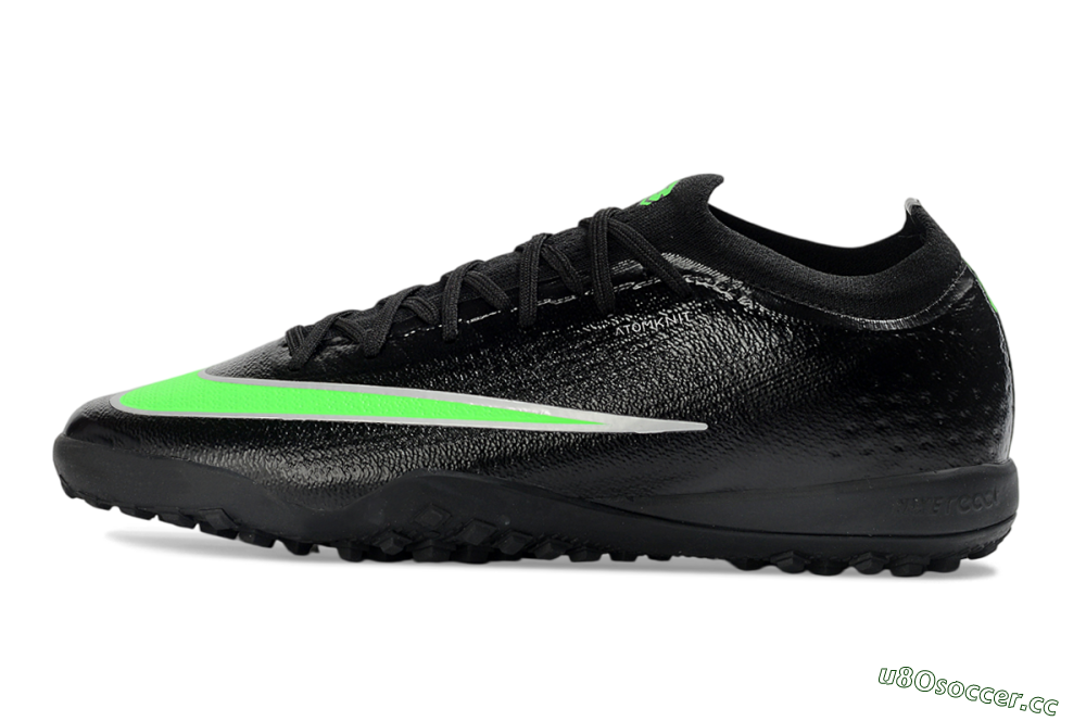 Unisex Nike Air Zoom Mercurial Vapor 17 Elite TF Artificial Turf Low-Tops Football Shoes - Black/Neon Green/Grey 0