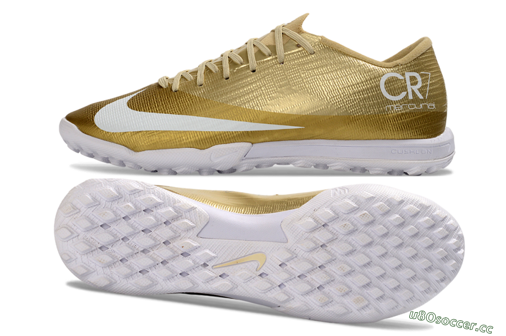 Unisex Nike Air Zoom Mercurial Superfly 11 Elite TF Artificial Turf Low-Tops Football Shoes - Gold/Metallic Gold/Snow White 1