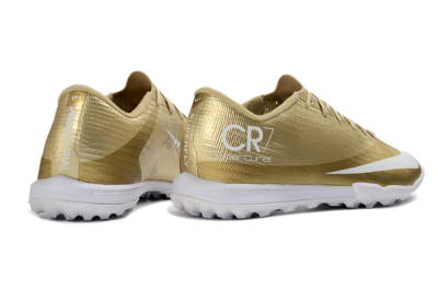 Unisex Nike Air Zoom Mercurial Superfly 11 Elite TF Artificial Turf Low-Tops Football Shoes - Gold/Metallic Gold/Snow White