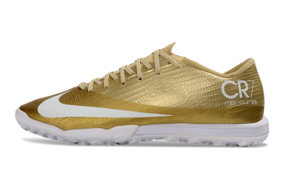 Unisex Nike Air Zoom Mercurial Superfly 11 Elite TF Artificial Turf Low-Tops Football Shoes - Gold/Metallic Gold/Snow White