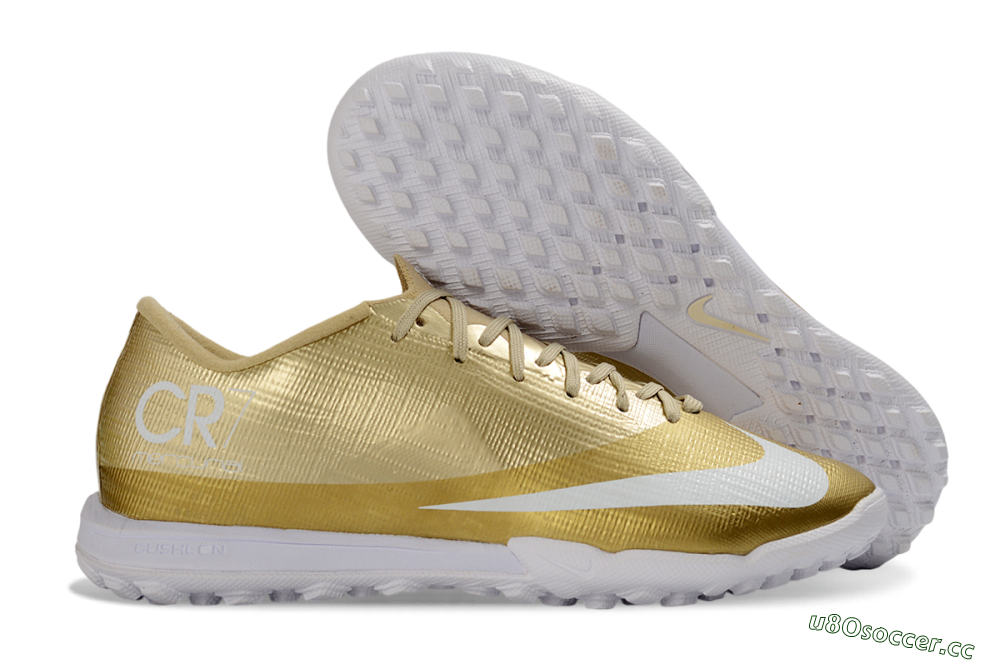 Unisex Nike Air Zoom Mercurial Superfly 11 Elite TF Artificial Turf Low-Tops Football Shoes - Gold/Metallic Gold/Snow White 2