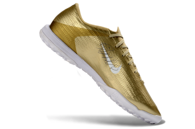 Unisex Nike Air Zoom Mercurial Superfly 11 Elite TF Artificial Turf Low-Tops Football Shoes - Gold/Metallic Gold/Snow White