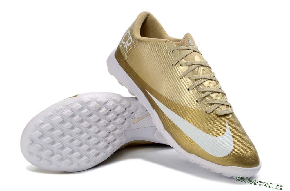 Unisex Nike Air Zoom Mercurial Superfly 11 Elite TF Artificial Turf Low-Tops Football Shoes - Gold/Metallic Gold/Snow White 3