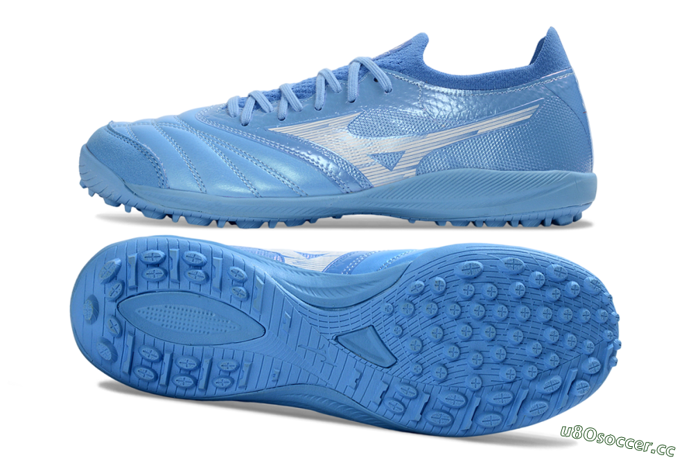 Men's Mizuno Morelia Neo 4 TF Artificial Turf Low-Tops Football Shoes - Blue/Sky Blue/Crystal Blue 1