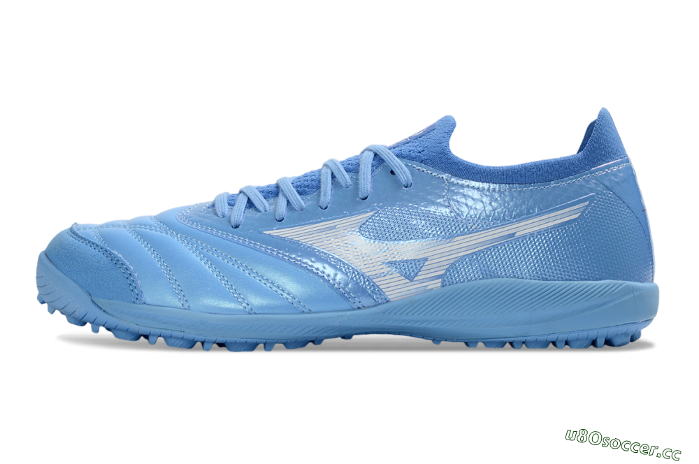 Men's Mizuno Morelia Neo 4 TF Artificial Turf Low-Tops Football Shoes - Blue/Sky Blue/Crystal Blue 0