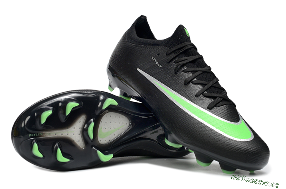 Unisex Nike Air Zoom Mercurial Vapor 17 Elite FG Firm Ground Low-Tops Football Boots - Black/Electric Green/Metallic Silver 1