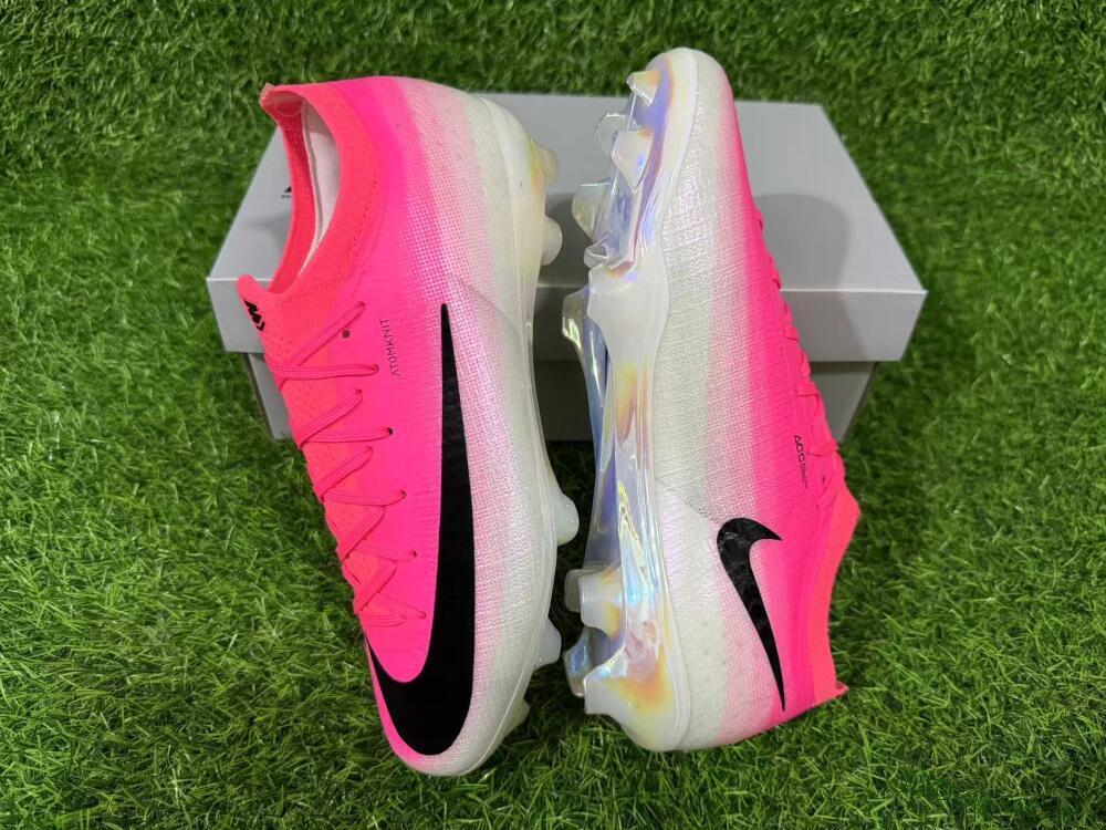 Unisex Nike Air Zoom Mercurial Vapor 17 Elite FG Firm Ground Low-Tops Football Boots - Pink/Neon Pink/Black
