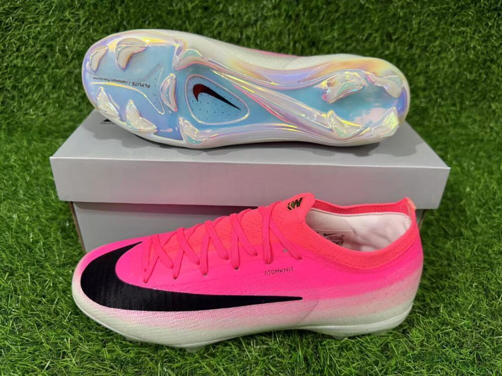 Unisex Nike Air Zoom Mercurial Vapor 17 Elite FG Firm Ground Low-Tops Football Boots - Pink/Neon Pink/Black
