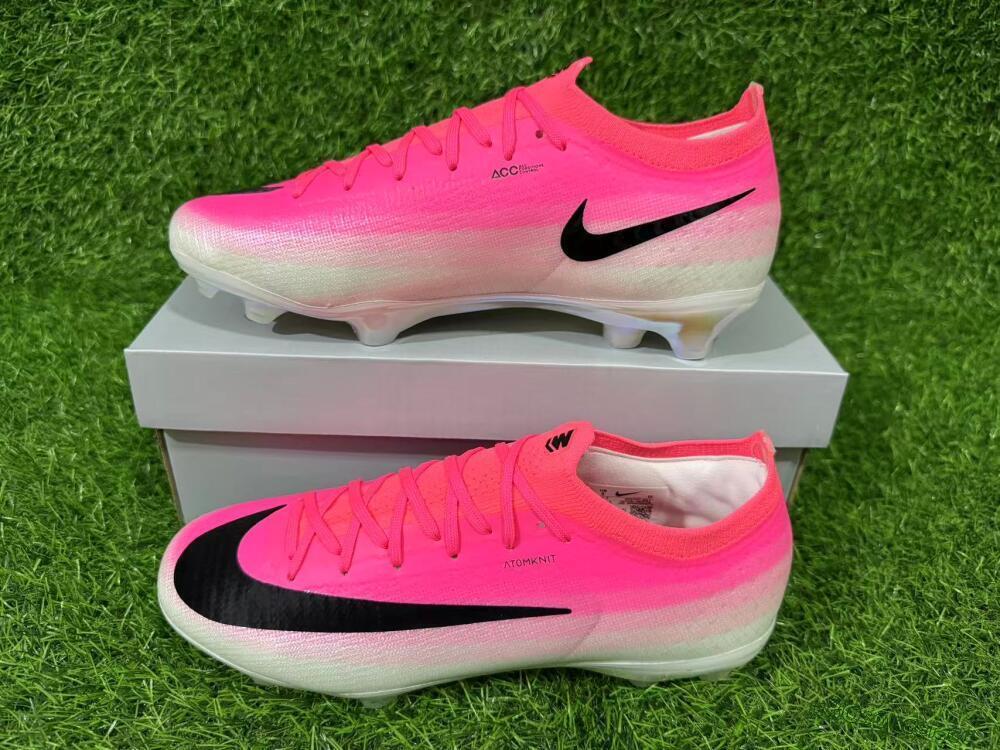 Unisex Nike Air Zoom Mercurial Vapor 17 Elite FG Firm Ground Low-Tops Football Boots - Pink/Neon Pink/Black