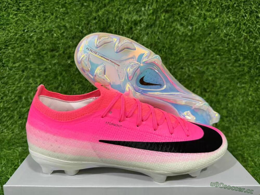 Unisex Nike Air Zoom Mercurial Vapor 17 Elite FG Firm Ground Low-Tops Football Boots - Pink/Neon Pink/Black
