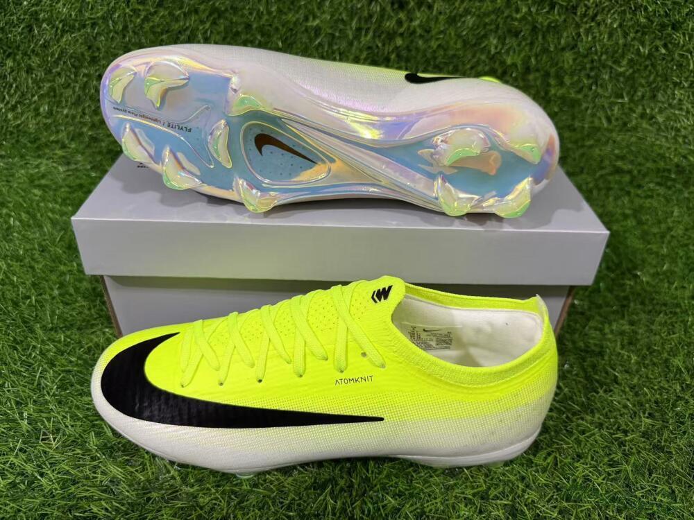 Unisex Nike Air Zoom Mercurial Vapor 17 Elite FG Firm Ground Low-Tops Football Boots - Yellow/Vibrant Yellow/Sleek Black