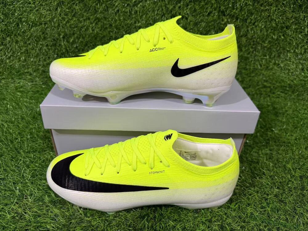 Unisex Nike Air Zoom Mercurial Vapor 17 Elite FG Firm Ground Low-Tops Football Boots - Yellow/Vibrant Yellow/Sleek Black