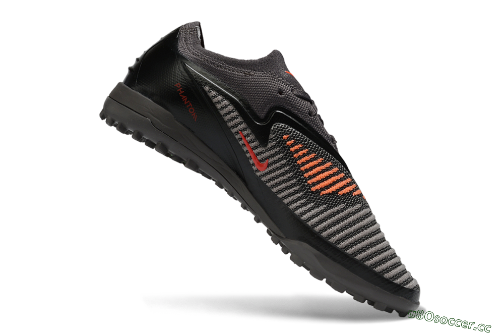Men's Nike Phantom 6 Elite Low TF Artificial Turf Low-Tops Football Shoes - Black/Electric Green/Charcoal Gray 4