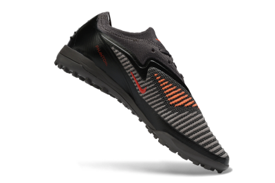 Men's Nike Phantom 6 Elite Low TF Artificial Turf Low-Tops Football Shoes - Black/Electric Green/Charcoal Gray
