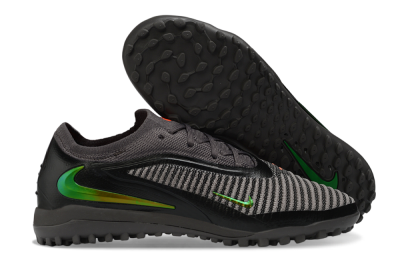 Men's Nike Phantom 6 Elite Low TF Artificial Turf Low-Tops Football Shoes - Black/Electric Green/Charcoal Gray