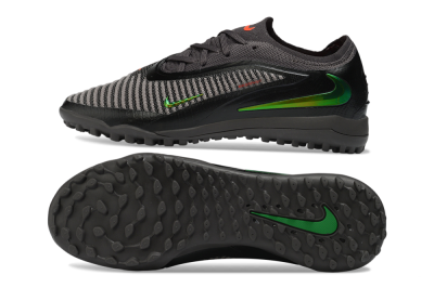 Men's Nike Phantom 6 Elite Low TF Artificial Turf Low-Tops Football Shoes - Black/Electric Green/Charcoal Gray