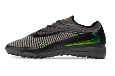 Men's Nike Phantom 6 Elite Low TF Artificial Turf Low-Tops Football Shoes - Black/Electric Green/Charcoal Gray