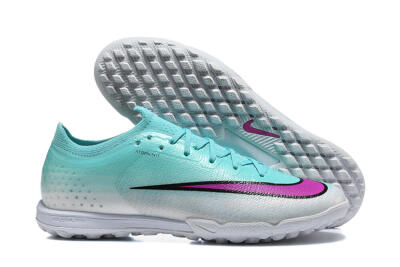 Unisex Nike Air Zoom Mercurial Vapor 17 Elite TF Artificial Turf Low-Tops Football Shoes - Aqua/Turquoise Dream/Purple Flash