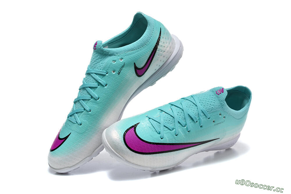 Unisex Nike Air Zoom Mercurial Vapor 17 Elite TF Artificial Turf Low-Tops Football Shoes - Aqua/Turquoise Dream/Purple Flash 6