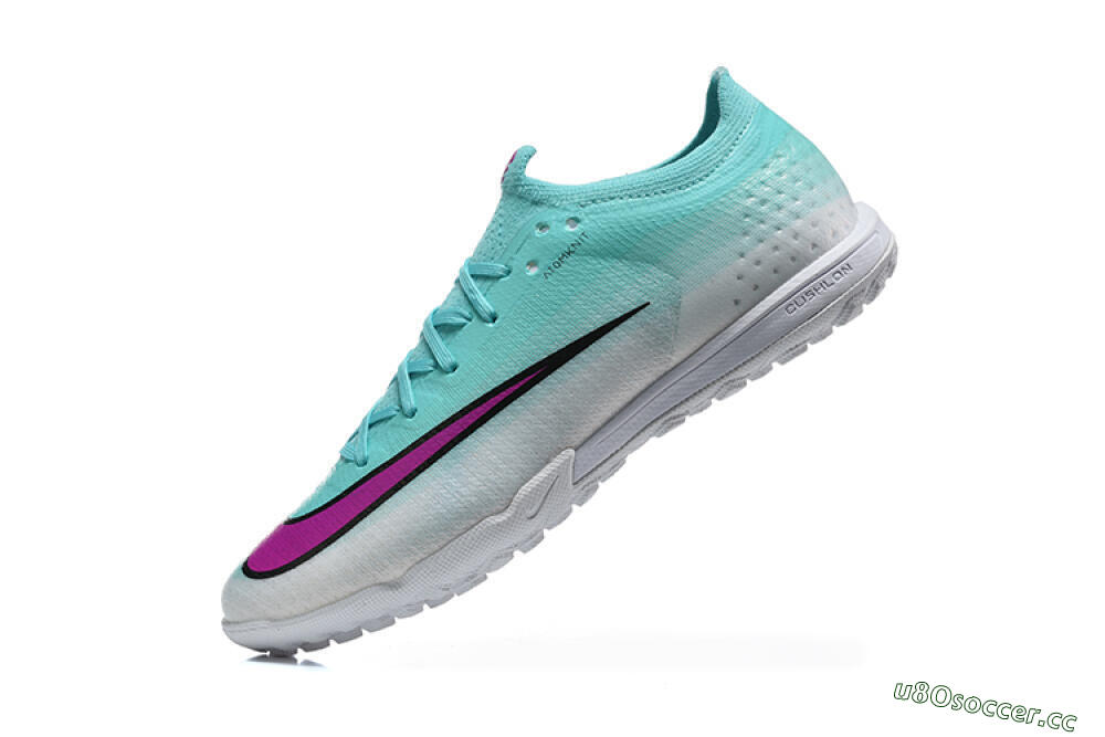 Unisex Nike Air Zoom Mercurial Vapor 17 Elite TF Artificial Turf Low-Tops Football Shoes - Aqua/Turquoise Dream/Purple Flash 8