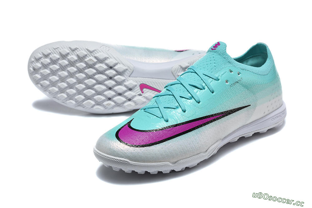 Unisex Nike Air Zoom Mercurial Vapor 17 Elite TF Artificial Turf Low-Tops Football Shoes - Aqua/Turquoise Dream/Purple Flash 3