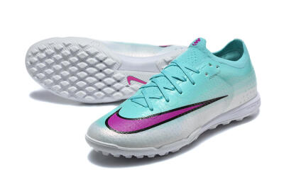 Unisex Nike Air Zoom Mercurial Vapor 17 Elite TF Artificial Turf Low-Tops Football Shoes - Aqua/Turquoise Dream/Purple Flash