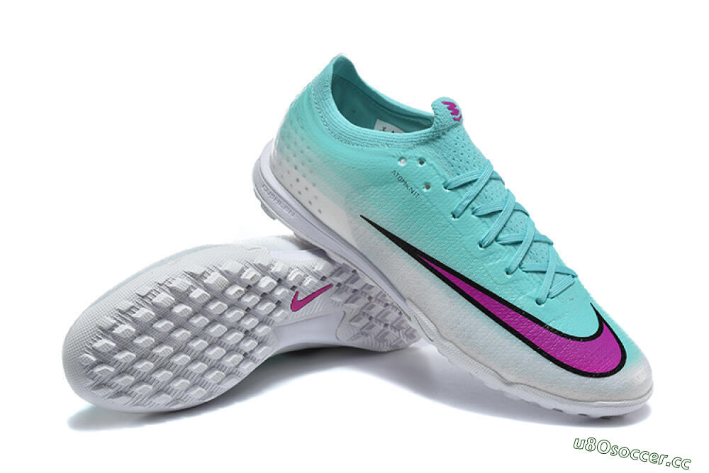 Unisex Nike Air Zoom Mercurial Vapor 17 Elite TF Artificial Turf Low-Tops Football Shoes - Aqua/Turquoise Dream/Purple Flash 4