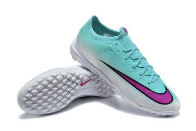 Unisex Nike Air Zoom Mercurial Vapor 17 Elite TF Artificial Turf Low-Tops Football Shoes - Aqua/Turquoise Dream/Purple Flash