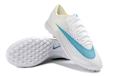 Unisex Nike Air Zoom Mercurial Superfly 11 Elite TF Artificial Turf Low-Tops Football Shoes - White/Aqua Breeze/Icy Blue