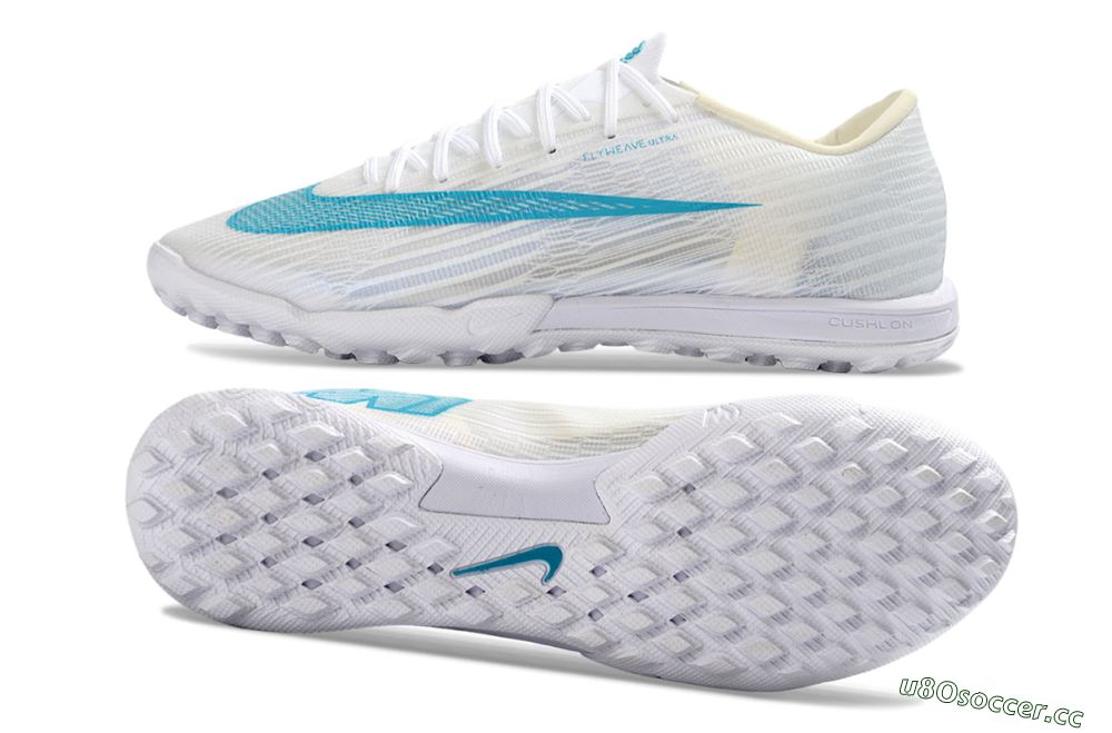 Unisex Nike Air Zoom Mercurial Superfly 11 Elite TF Artificial Turf Low-Tops Football Shoes - White/Aqua Breeze/Icy Blue 1