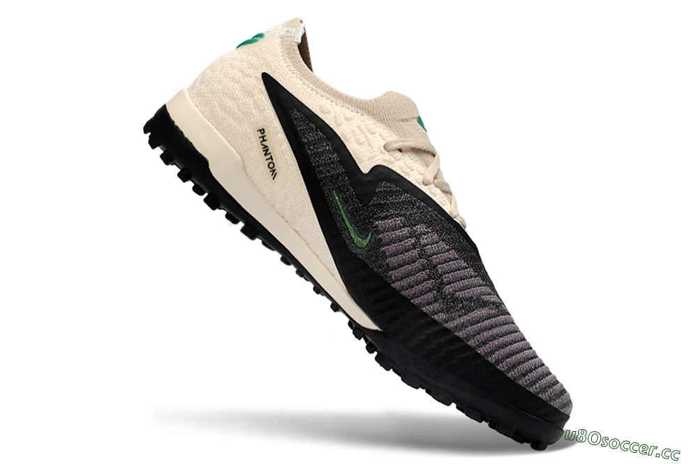 Unisex Nike Phantom 6 Elite Low TF Artificial Turf Low-Tops Football Shoes - Beige/Charcoal Gray/Lime Green 5