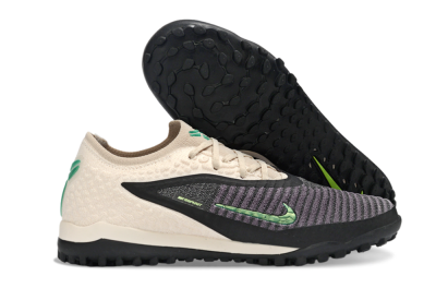 Unisex Nike Phantom 6 Elite Low TF Artificial Turf Low-Tops Football Shoes - Beige/Charcoal Gray/Lime Green