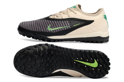 Unisex Nike Phantom 6 Elite Low TF Artificial Turf Low-Tops Football Shoes - Beige/Charcoal Gray/Lime Green