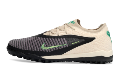 Unisex Nike Phantom 6 Elite Low TF Artificial Turf Low-Tops Football Shoes - Beige/Charcoal Gray/Lime Green