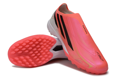 Unisex Adidas F50 Hyperfast Elite Laceless TF Artificial Turf Low-Tops Football Shoes - Pink/Electric Pink/Classic Black