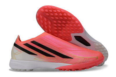 Unisex Adidas F50 Hyperfast Elite Laceless TF Artificial Turf Low-Tops Football Shoes - Pink/Electric Pink/Classic Black