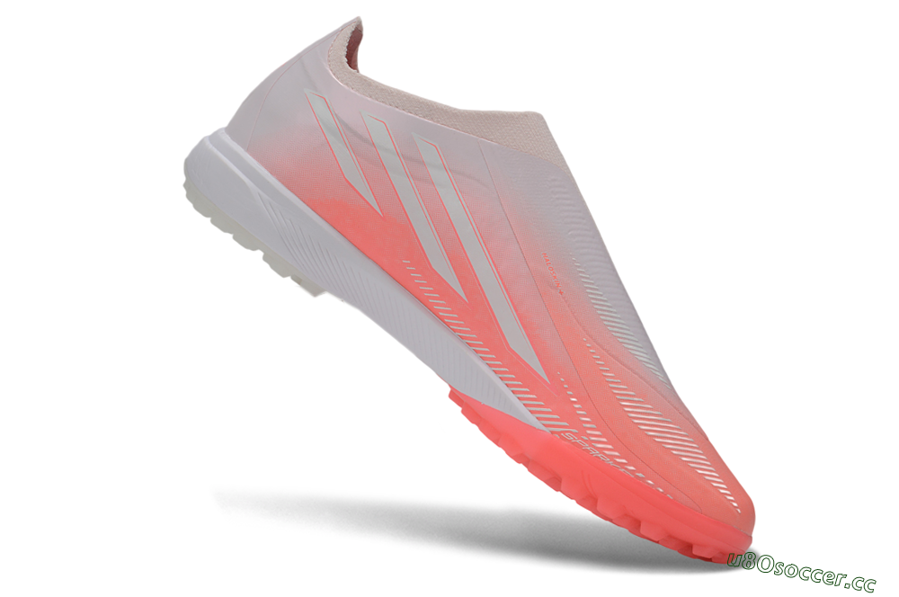 Unisex Adidas F50 Hyperfast Elite Laceless TF Artificial Turf Low-Tops Football Shoes - Pink/Coral Burst/Soft Glow 4