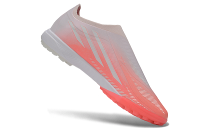 Unisex Adidas F50 Hyperfast Elite Laceless TF Artificial Turf Low-Tops Football Shoes - Pink/Coral Burst/Soft Glow