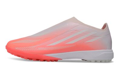 Unisex Adidas F50 Hyperfast Elite Laceless TF Artificial Turf Low-Tops Football Shoes - Pink/Coral Burst/Soft Glow