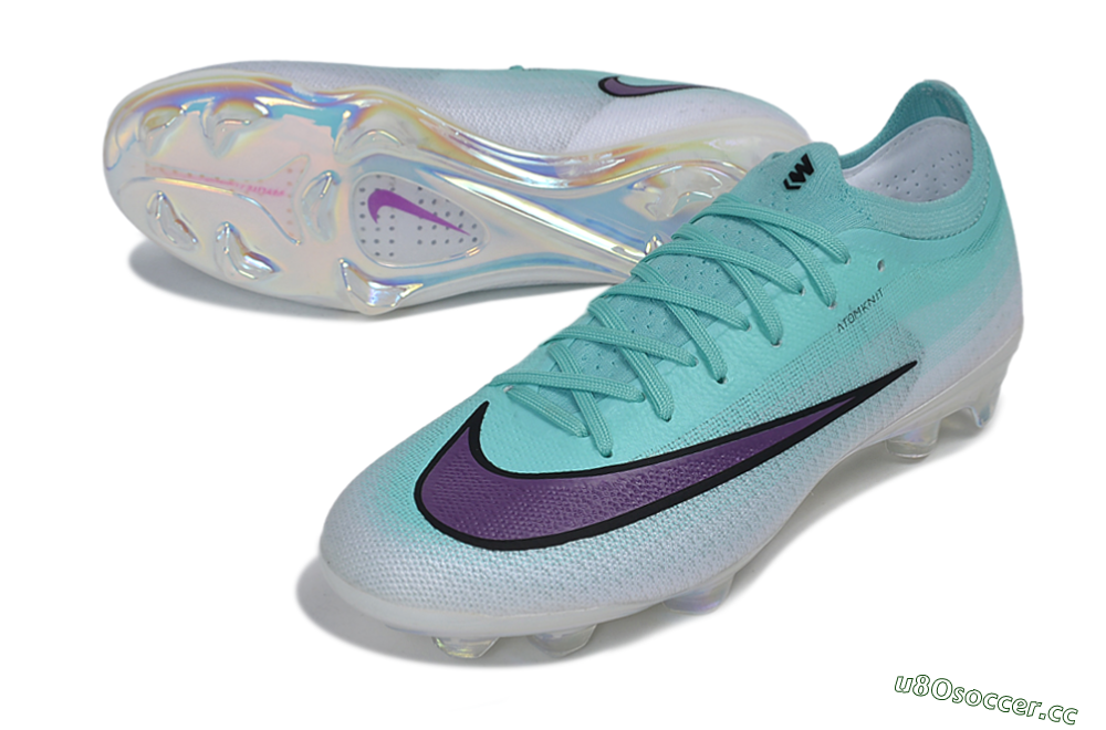 Unisex Nike Air Zoom Mercurial Vapor 17 Elite FG Firm Ground Low-Tops Football Boots - Turquoise/Aurora Green/Iris Purple 3