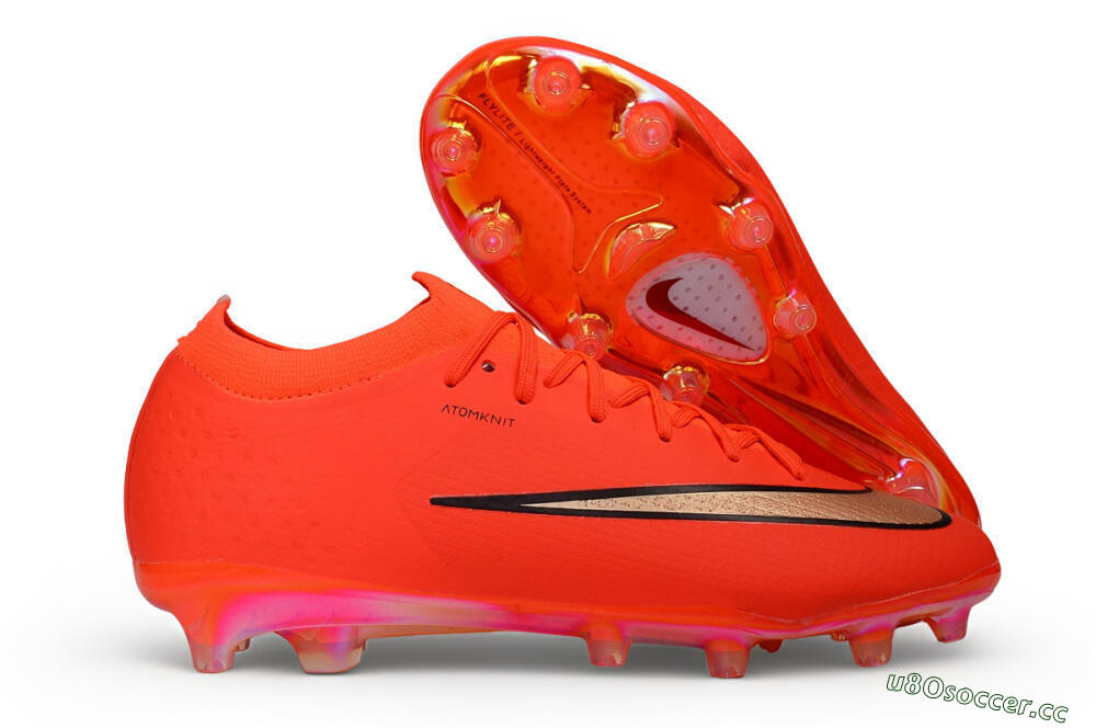 Men's Nike Air Zoom Mercurial Vapor 17 Elite AG Artificial Grass Low-Tops Football Boots - Orange/Bright Crimson/Metallic Copper 2