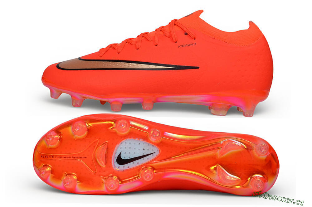 Men's Nike Air Zoom Mercurial Vapor 17 Elite AG Artificial Grass Low-Tops Football Boots - Orange/Bright Crimson/Metallic Copper 1