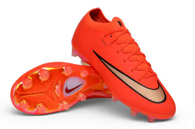 Men's Nike Air Zoom Mercurial Vapor 17 Elite AG Artificial Grass Low-Tops Football Boots - Orange/Bright Crimson/Metallic Copper